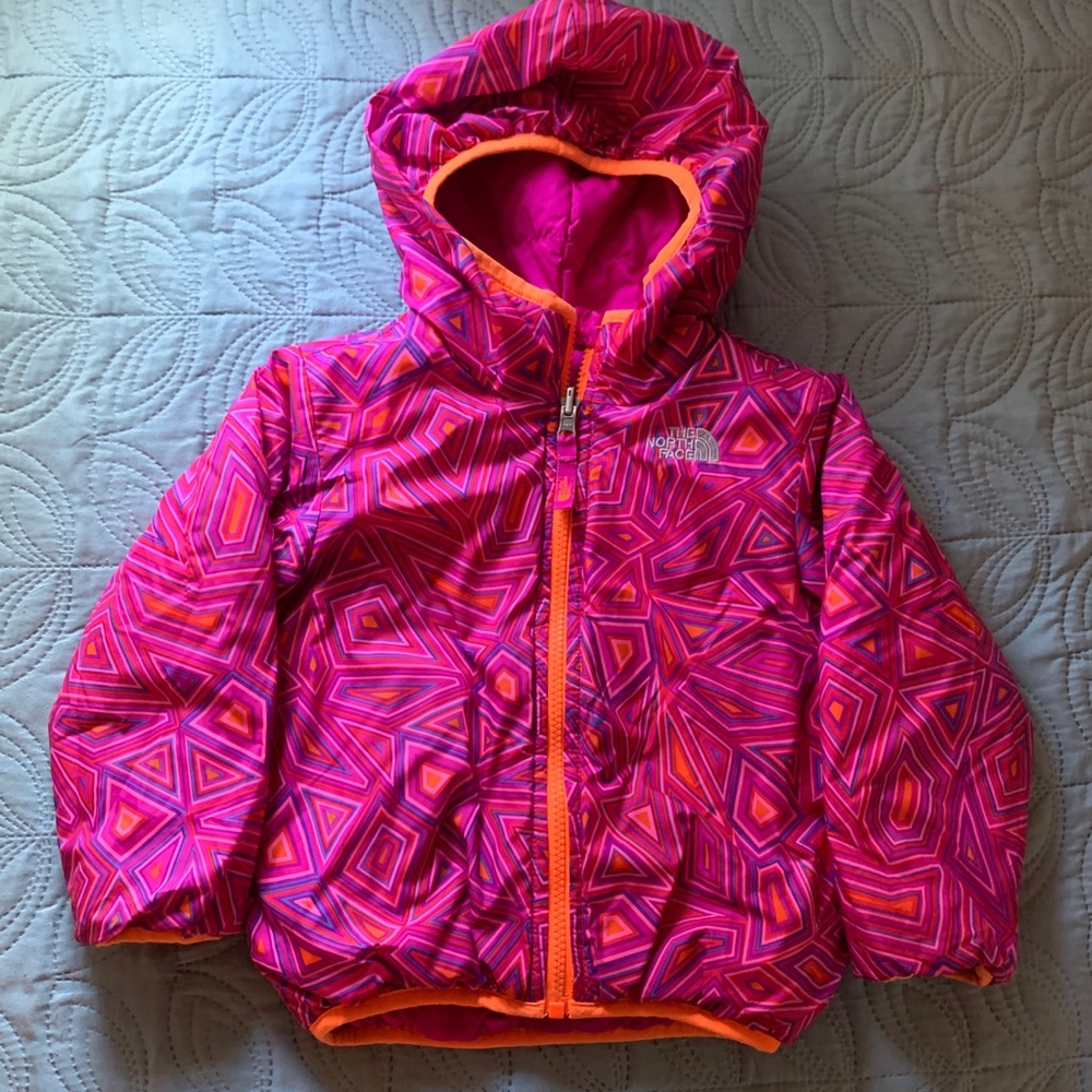 The North Face Kids Puffer Jacket - Pink and Orange